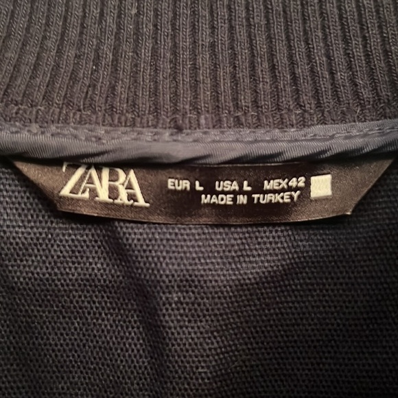 Zara brand size L zip front lightweight bomber jacket- NWT - Picture 2 of 7
